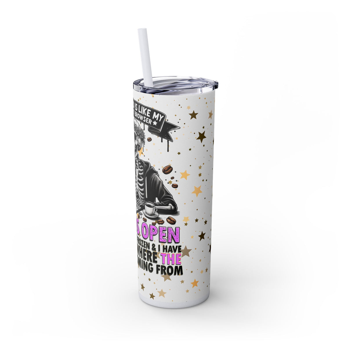Skinny Tumbler with Straw, 20oz