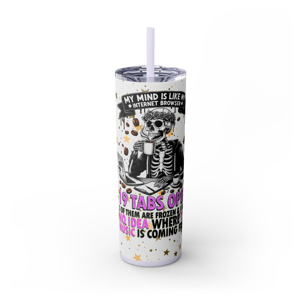 Skinny Tumbler with Straw, 20oz