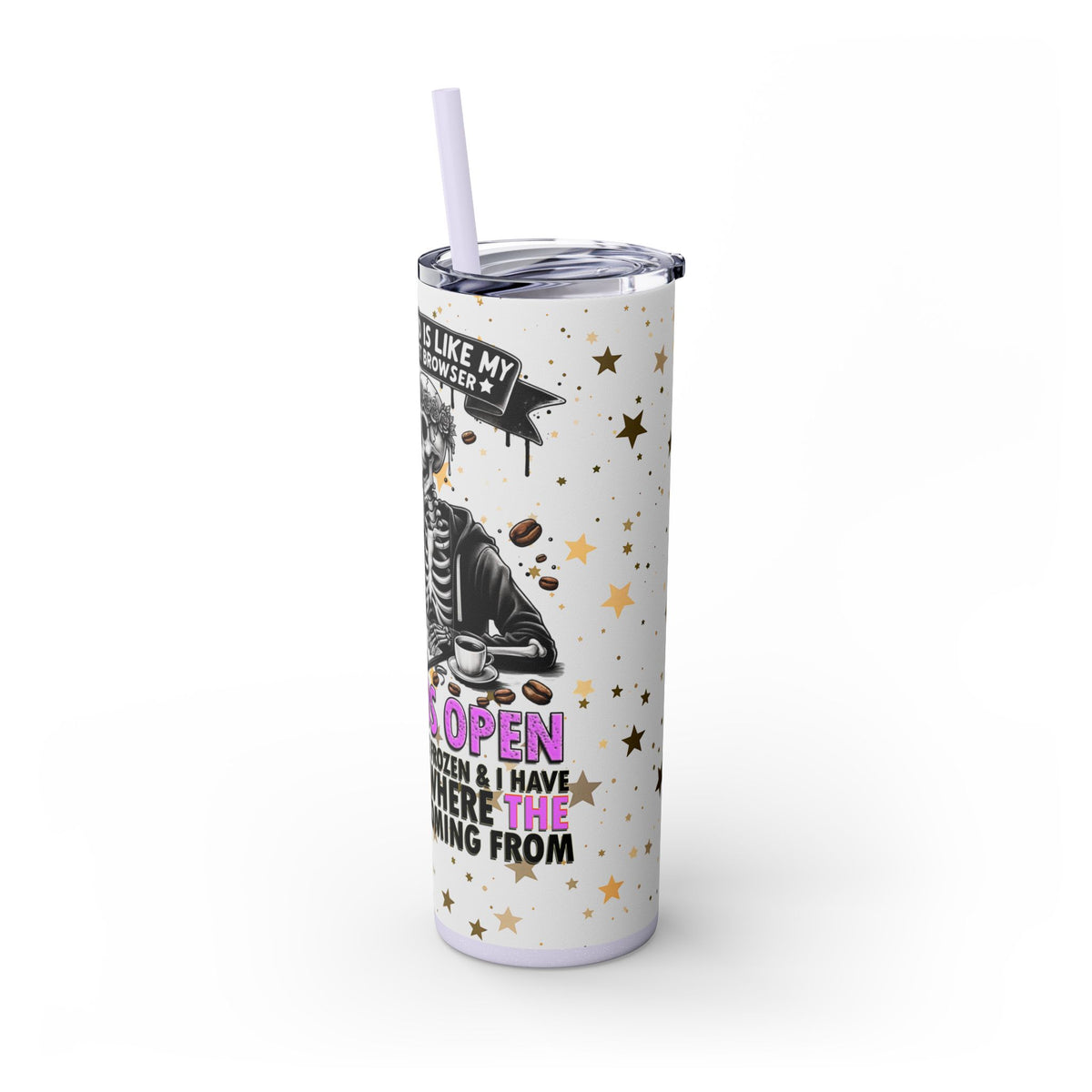 Skinny Tumbler with Straw, 20oz
