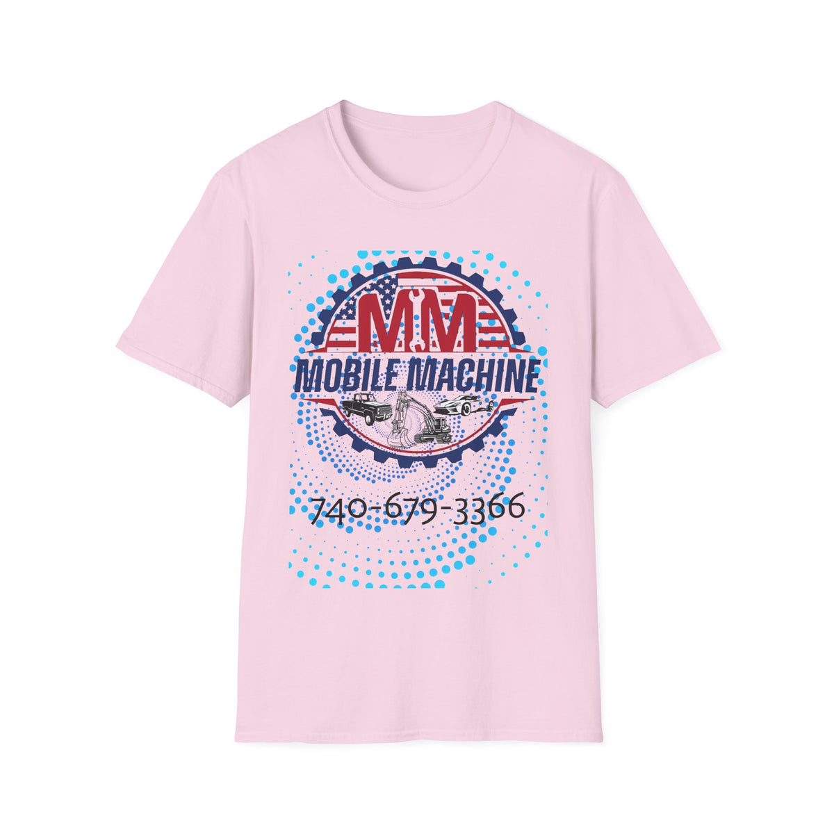 Retro Mobile Machine Unisex Softstyle T-Shirt - Vintage Car Graphic Tee
