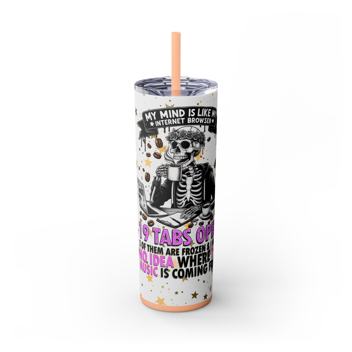 Skinny Tumbler with Straw, 20oz