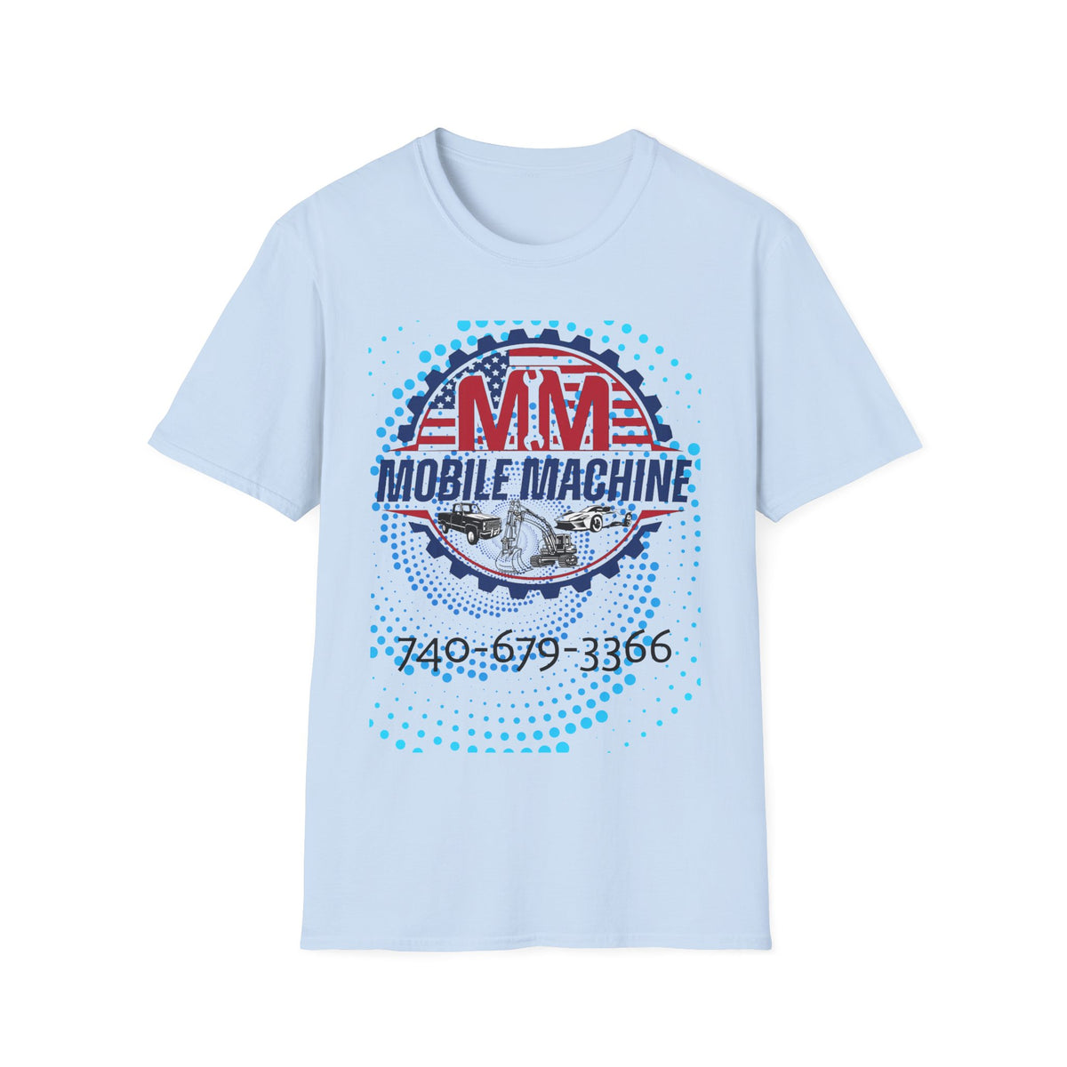 Retro Mobile Machine Unisex Softstyle T-Shirt - Vintage Car Graphic Tee