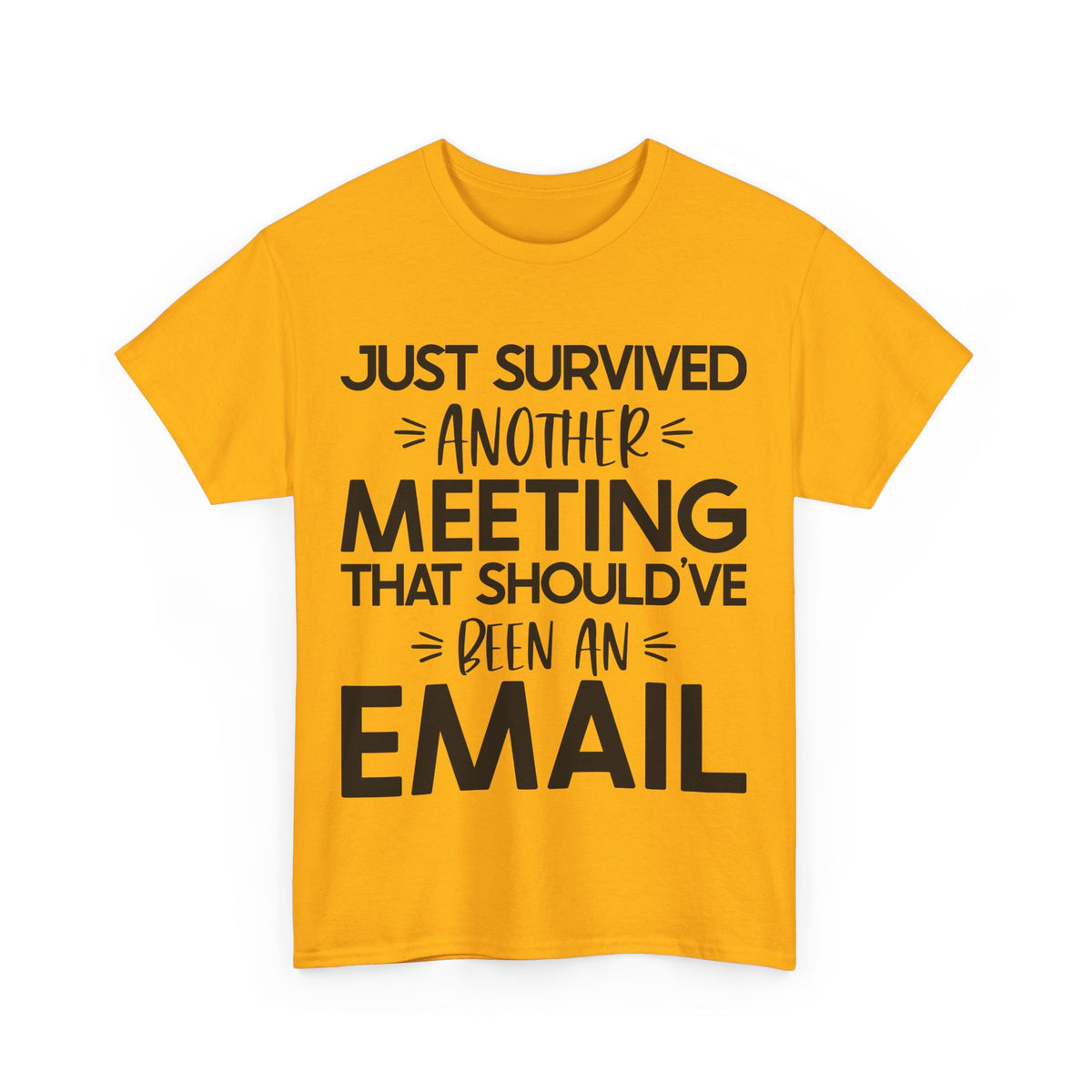 Funny Office Humor T-Shirt - 'Just Survived Another Meeting That Should've Been an Email'