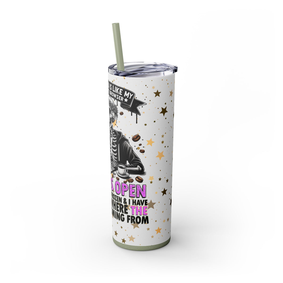 Skinny Tumbler with Straw, 20oz