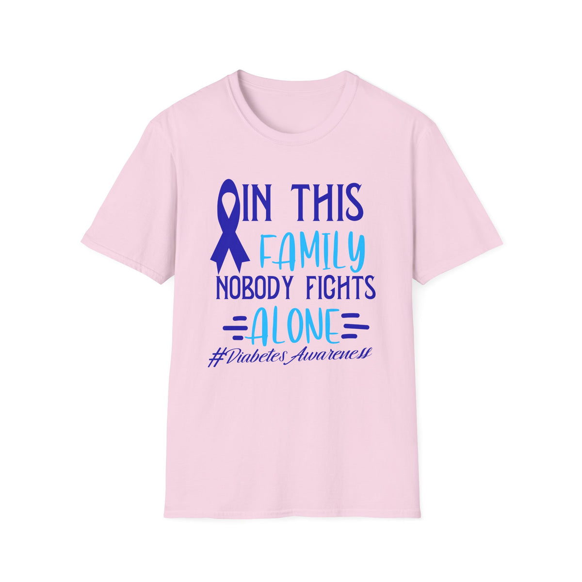 In This Family No One Fights Alone Softstyle T-Shirt