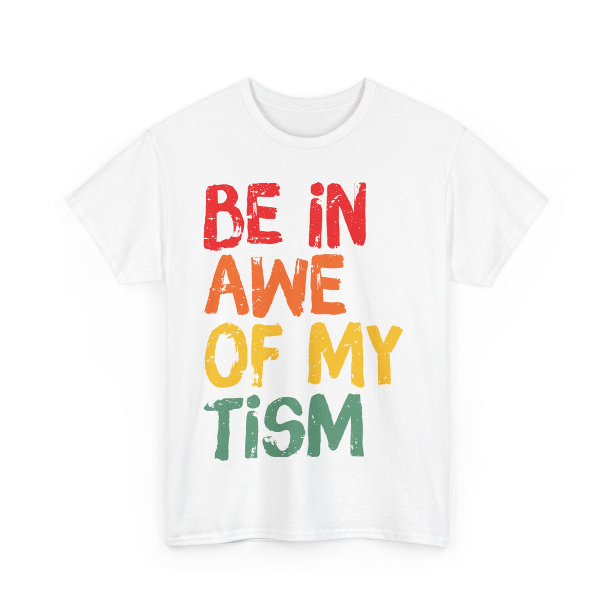 Inspirational Unisex Softstyle T-Shirt - 'Be In Awe Of My Tism'