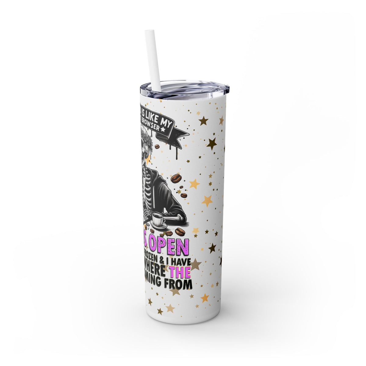 Skinny Tumbler with Straw, 20oz