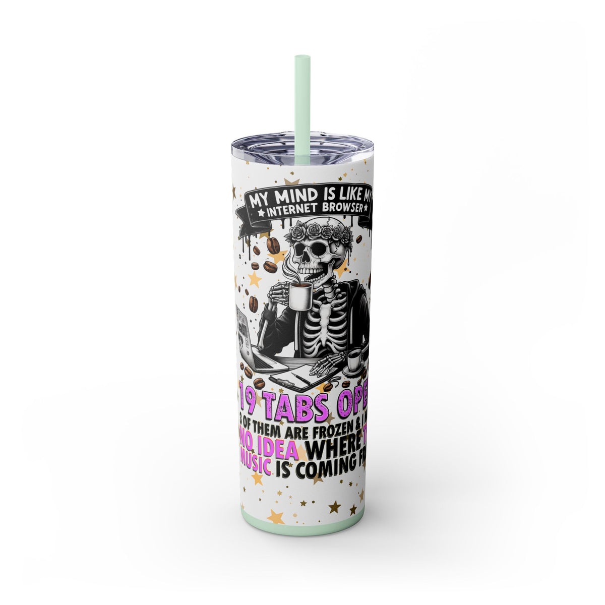 Skinny Tumbler with Straw, 20oz