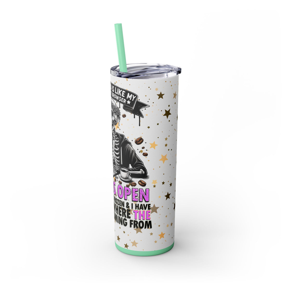 Skinny Tumbler with Straw, 20oz