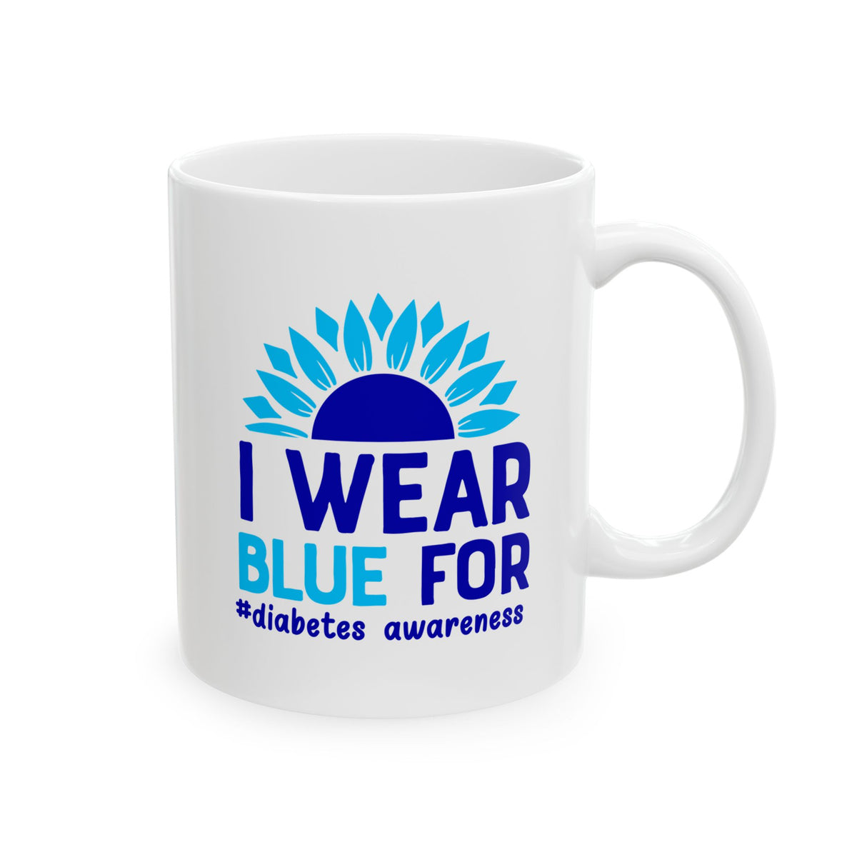 I Wear Blue For Diabetes Warrior Era Ceramic Mug