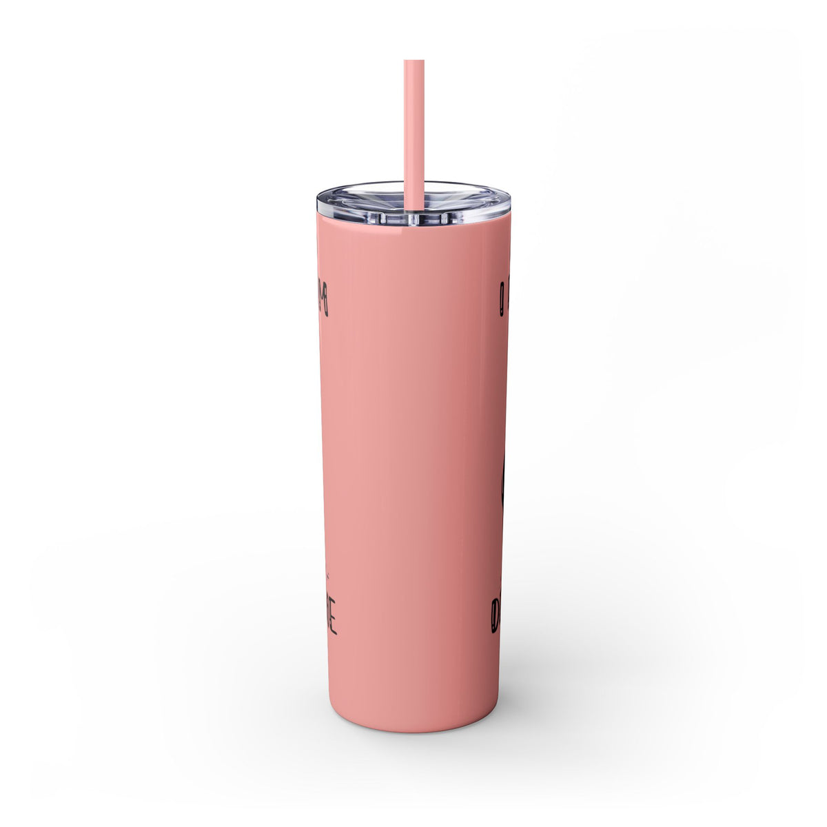 Funny Cat Skinny Tumbler with Straw, 20oz