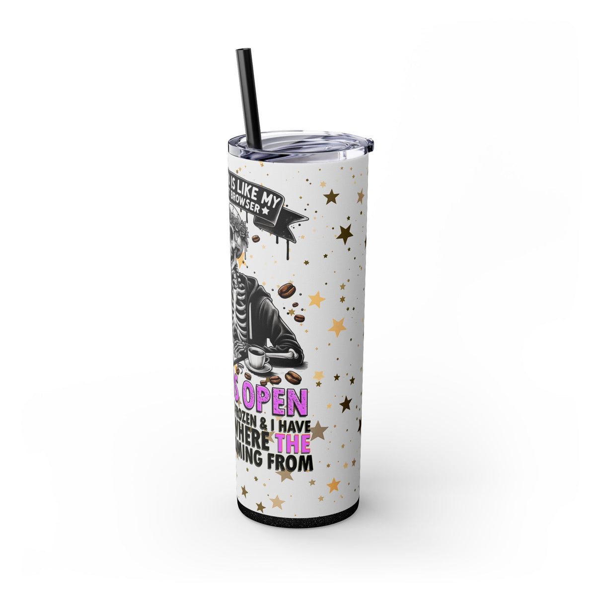 Skinny Tumbler with Straw, 20oz