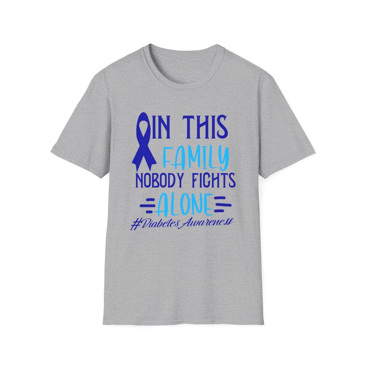 In This Family No One Fights Alone Softstyle T-Shirt