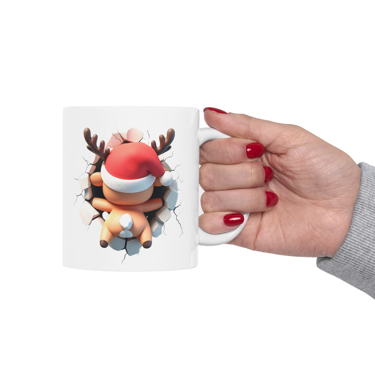 REINDEER Ceramic Mug, (11oz, 15oz)