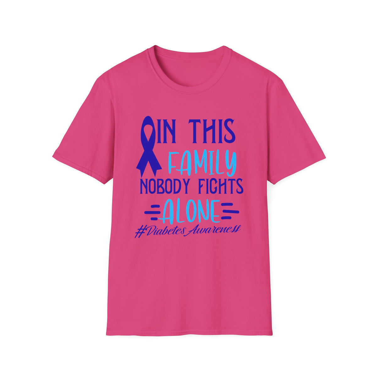 In This Family No One Fights Alone Softstyle T-Shirt