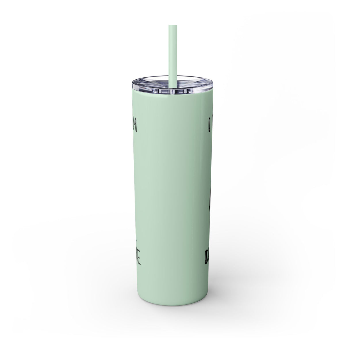 Funny Cat Skinny Tumbler with Straw, 20oz