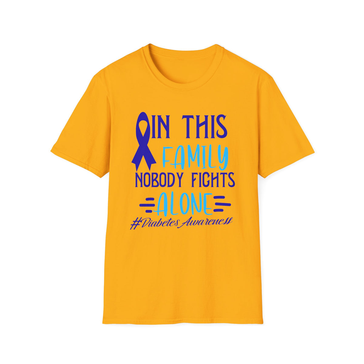 In This Family No One Fights Alone Softstyle T-Shirt