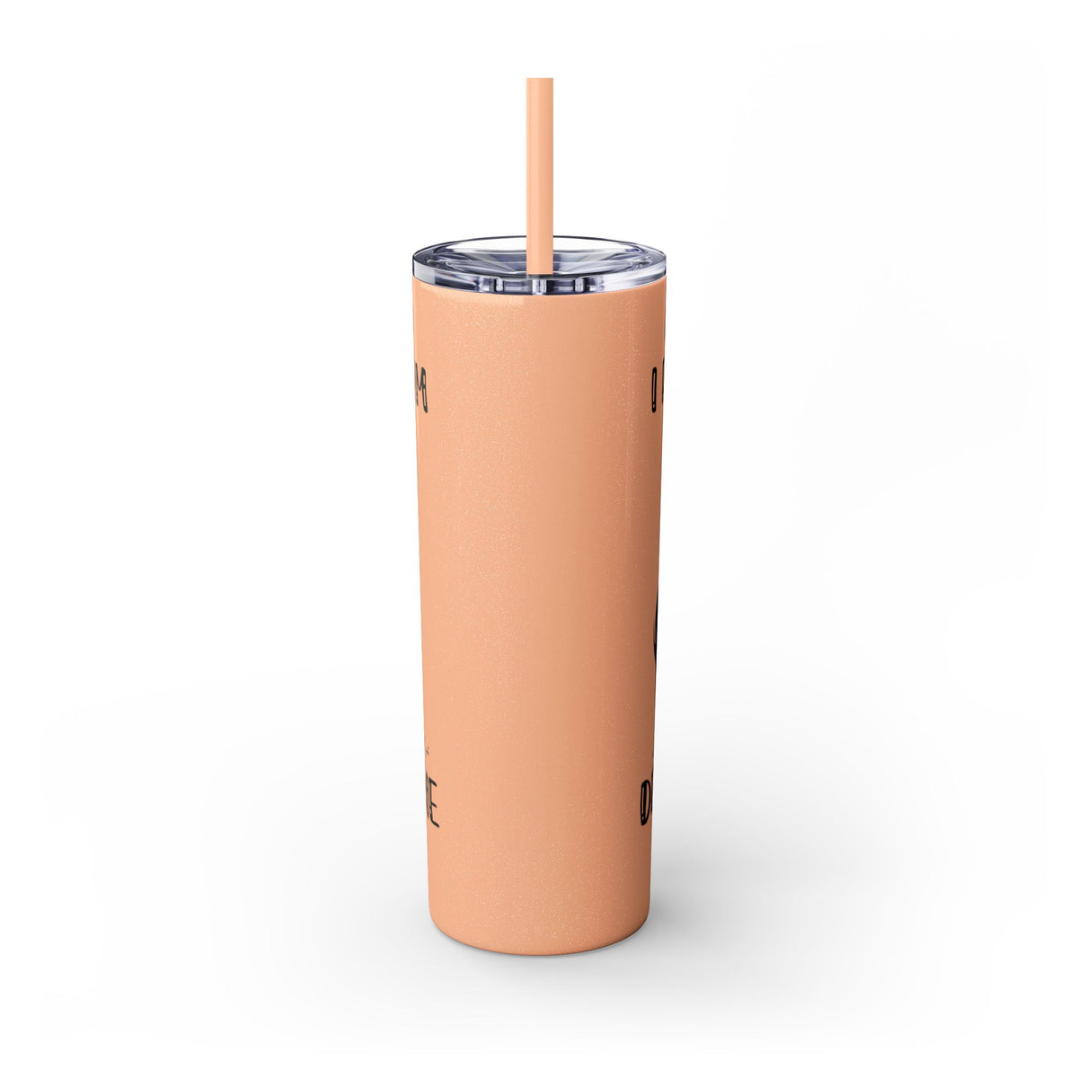 Funny Cat Skinny Tumbler with Straw, 20oz