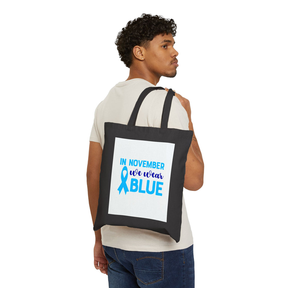 In November We Wear Blue Tote Bag