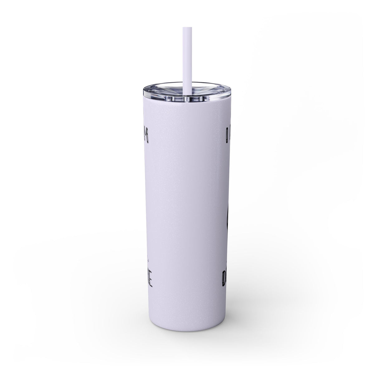 Funny Cat Skinny Tumbler with Straw, 20oz