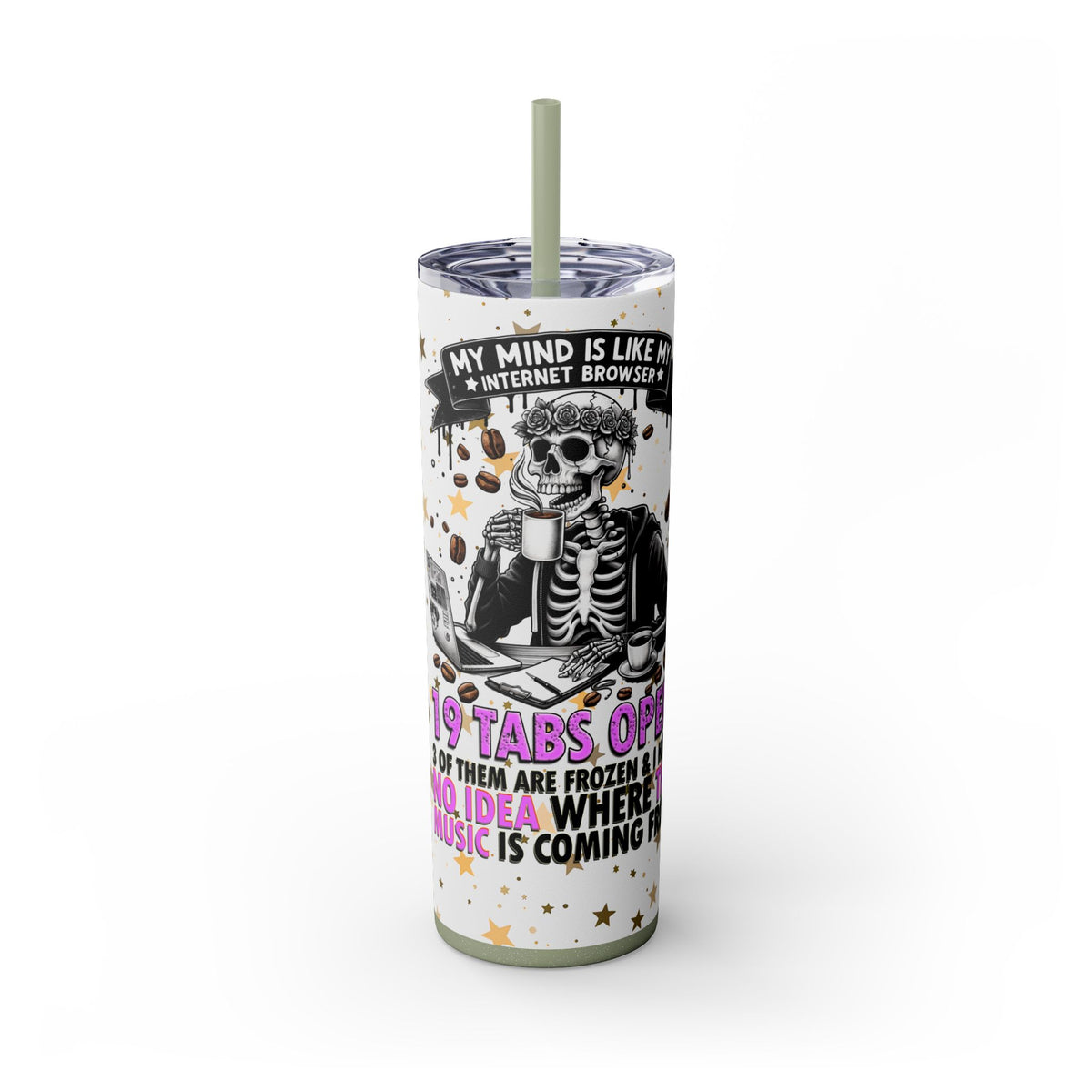Skinny Tumbler with Straw, 20oz