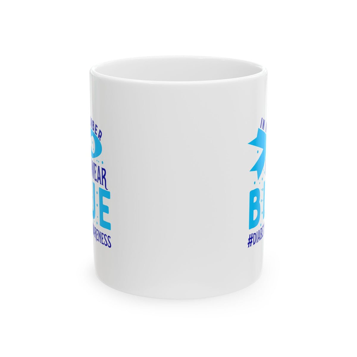 In November We Wear Blue Ceramic Mug