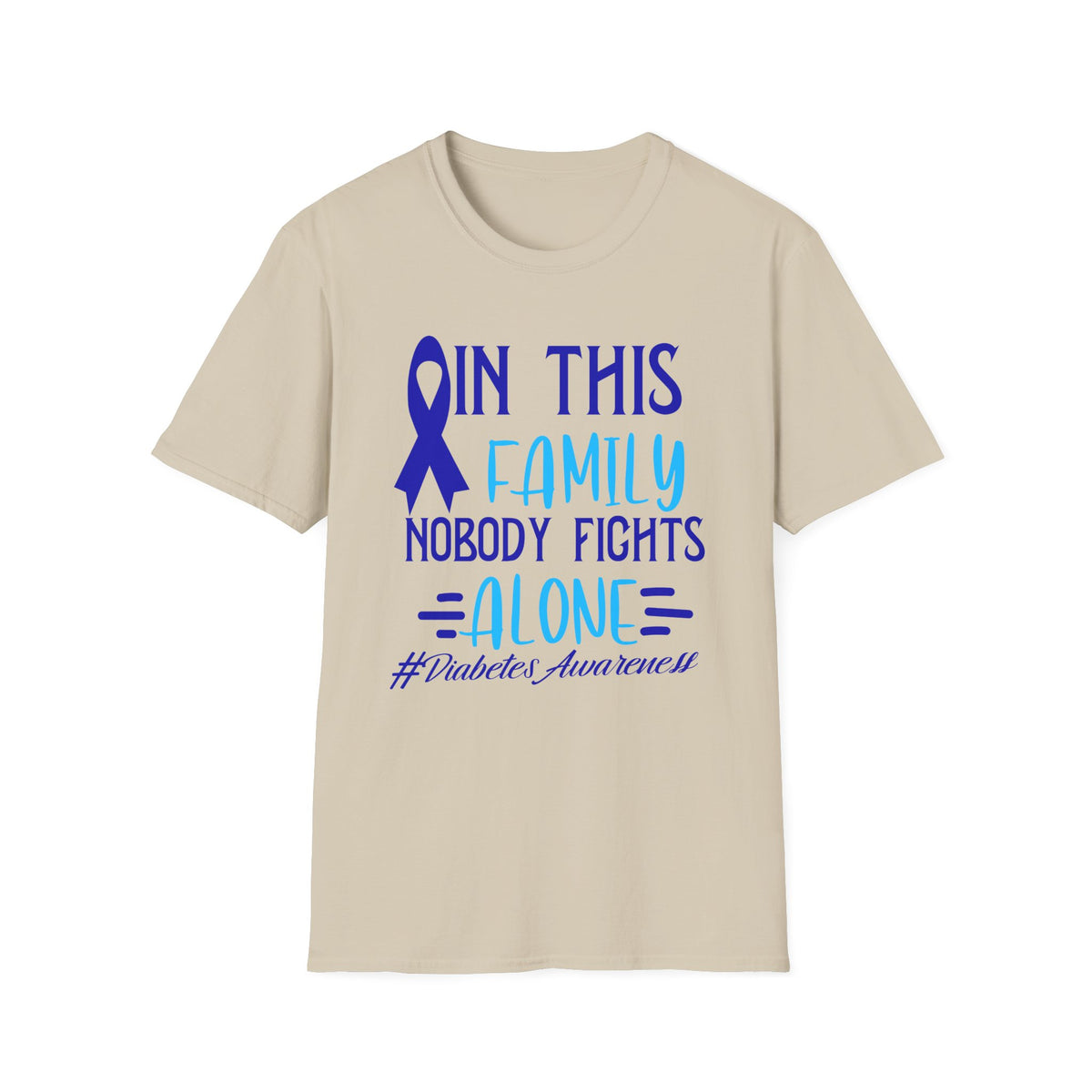 In This Family No One Fights Alone Softstyle T-Shirt