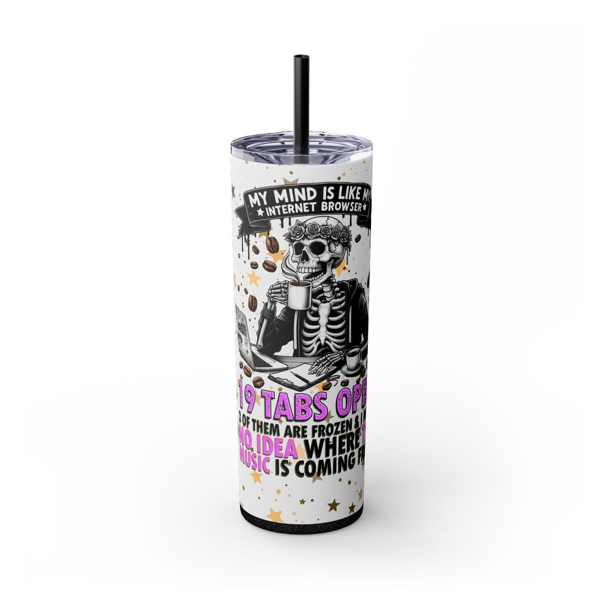 Skinny Tumbler with Straw, 20oz