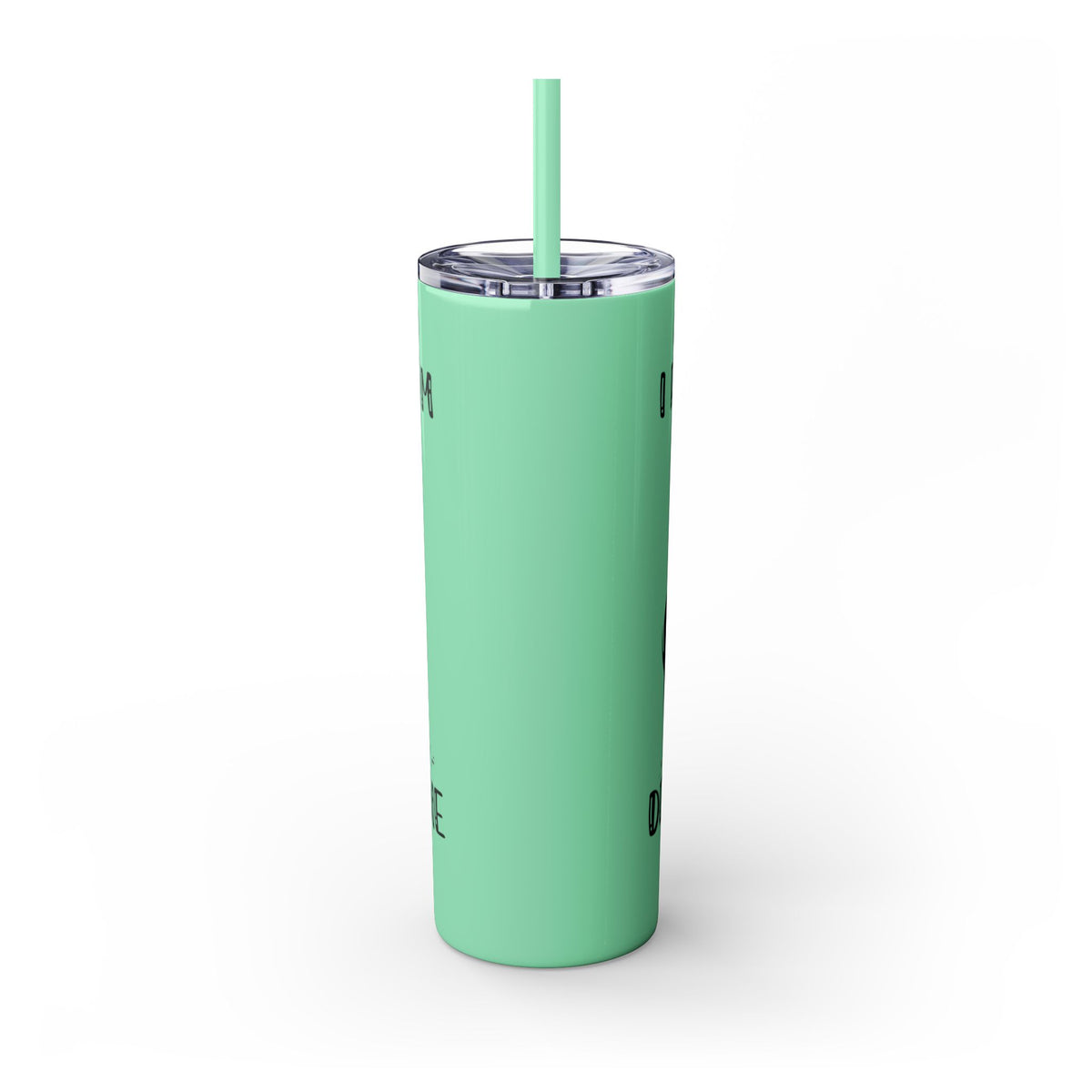 Funny Cat Skinny Tumbler with Straw, 20oz