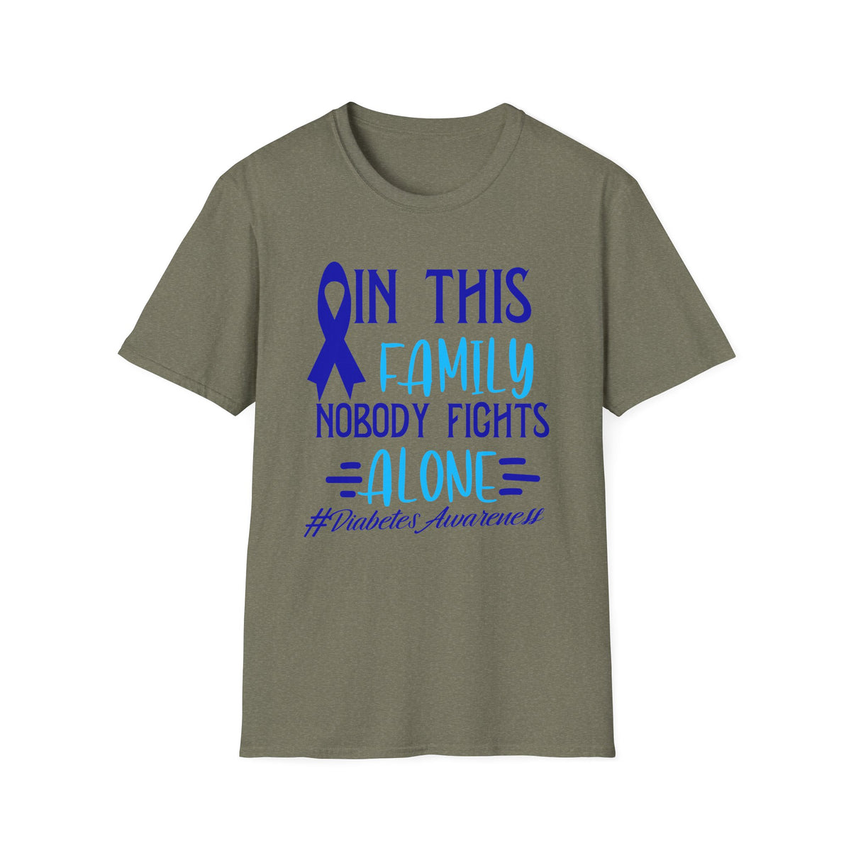 In This Family No One Fights Alone Softstyle T-Shirt