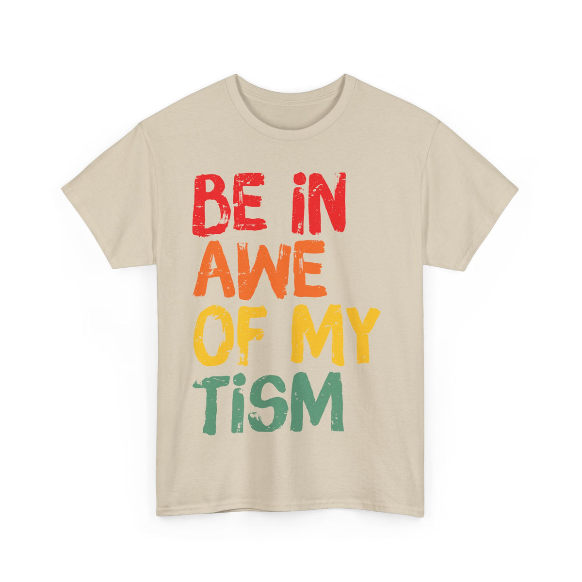 Inspirational Unisex Softstyle T-Shirt - 'Be In Awe Of My Tism'