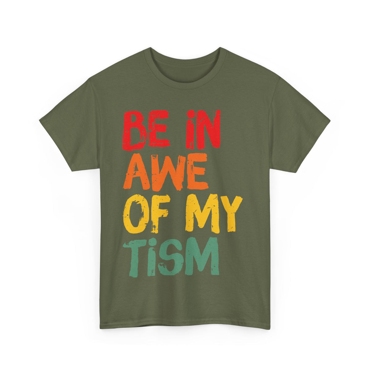 Inspirational Unisex Softstyle T-Shirt - 'Be In Awe Of My Tism'