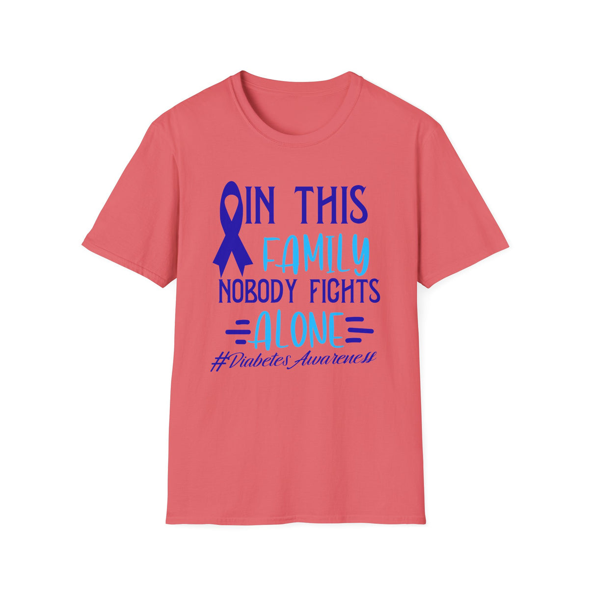 In This Family No One Fights Alone Softstyle T-Shirt