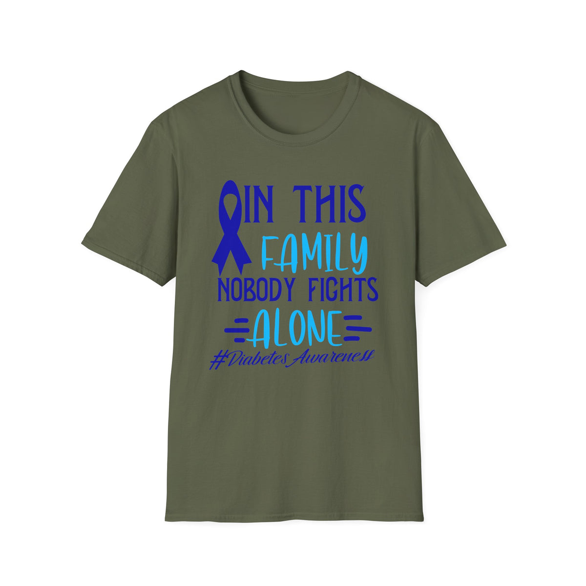 In This Family No One Fights Alone Softstyle T-Shirt