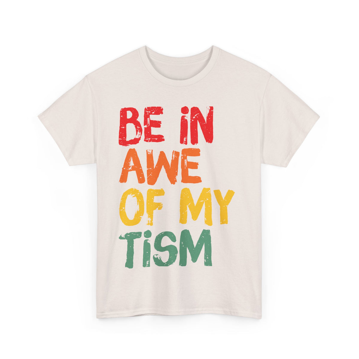 Inspirational Unisex Softstyle T-Shirt - 'Be In Awe Of My Tism'