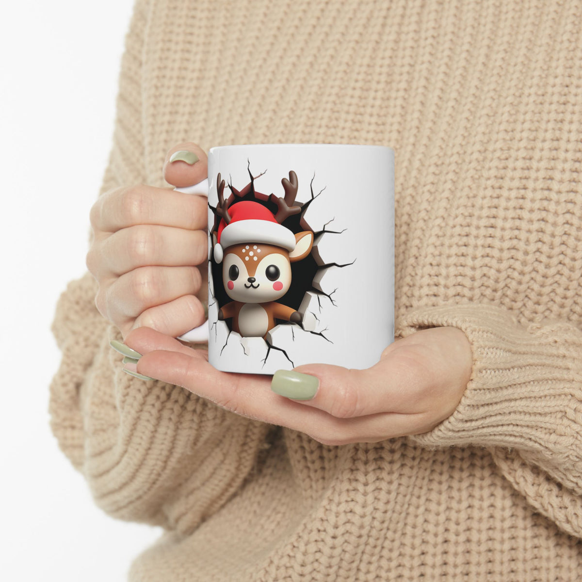REINDEER Ceramic Mug, (11oz, 15oz)